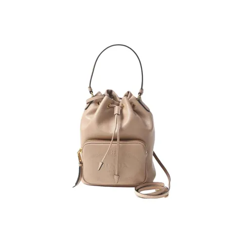 PRADA Сумка-ведро из кожи сумка на одно плечо женская бежевая