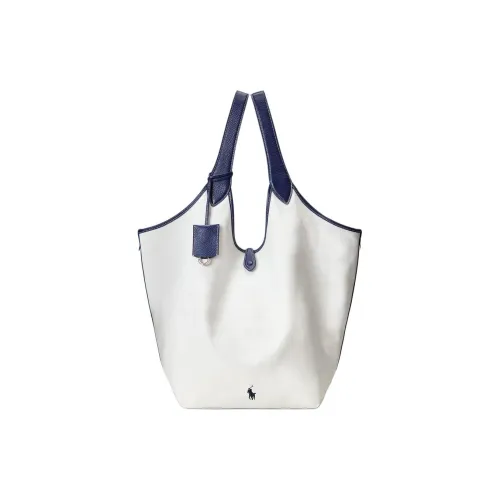 Polo Ralph Lauren Ткань Сумка Большая Женская Белая и Синяя