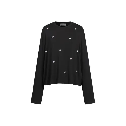 Three Quarters T-Shirt Женская Черная