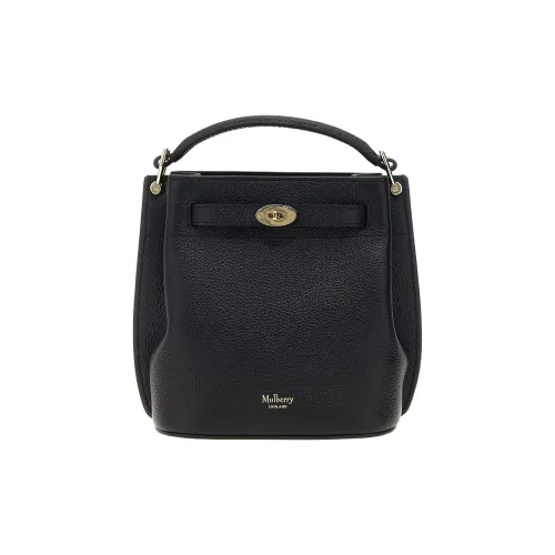 Mulberry Телячья кожа Ведрообразная сумка Мини Женская Черная