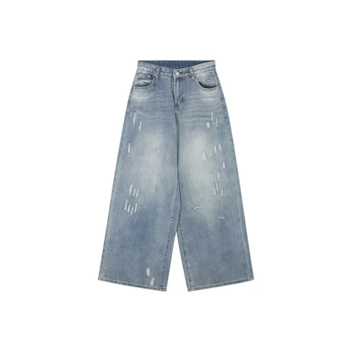 Снупи Светло-синие Женские Джинсы