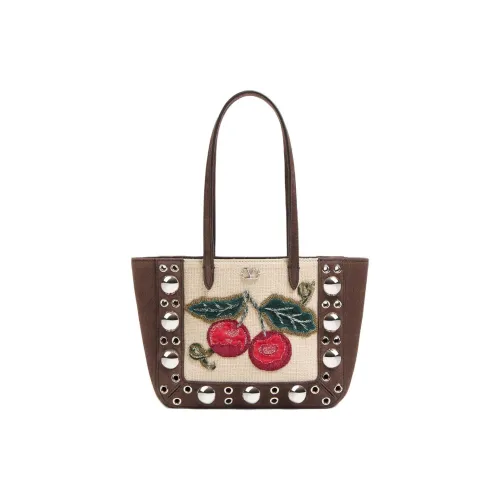 Valentino Замша Тоут Сумка Сумка для покупок Сумка Сумка через плечо Мини Женская Коричневая и Многоцветная