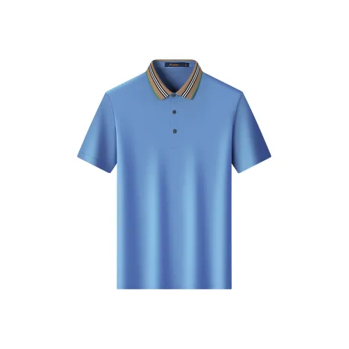 LUOZI Light Blue Men's Polo