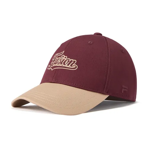FILA FUSION Хлопок Кепки Унисекс Songwei Вино Красный Верблюжье-коричневый