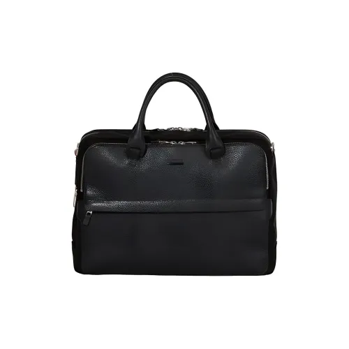 SAMSONITE Коричневый портфель из коровьей кожи мужской черный