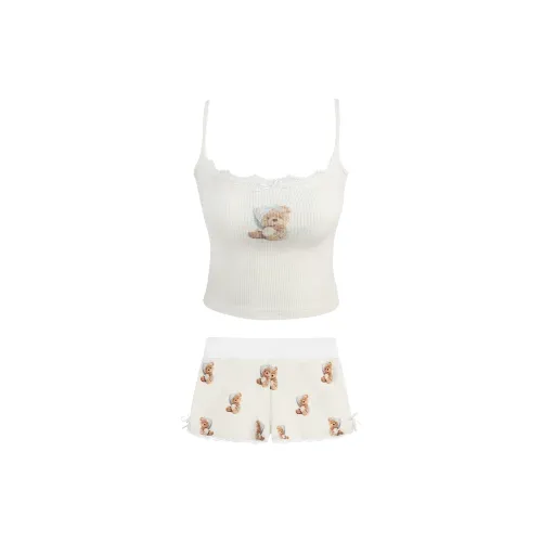 SWEET CAT Пижамные комплекты с принтом медведя для женщин