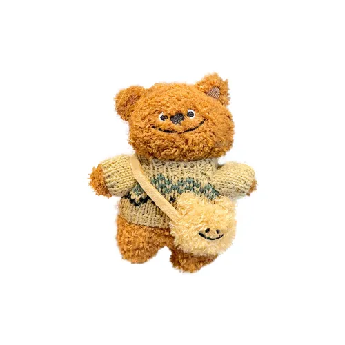 Brangdy Cute And Cute Sweater Crooked Bear Plush Doll Pendant 15cm Recommended Height