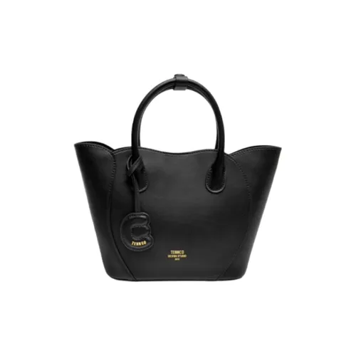 TENNCO Корова Кожа Лепесток Сумка Сумка через плечо Сумка Большая Унисекс Классическая Черная Винтаж Коричневая