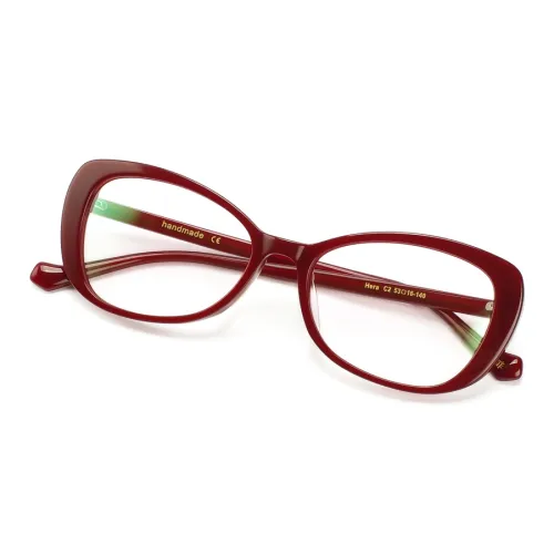 QINGZHIZUO Итальянская версия Пластина Бабочка Оправы для очков Женские Черепаховый Бургунди Черный