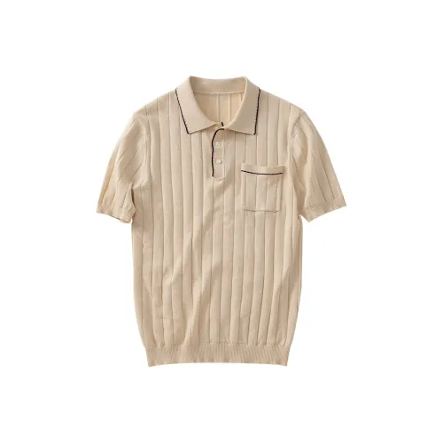 SOARIN YUPPIE Белые Полосатые Мужская Рубашка-Поло