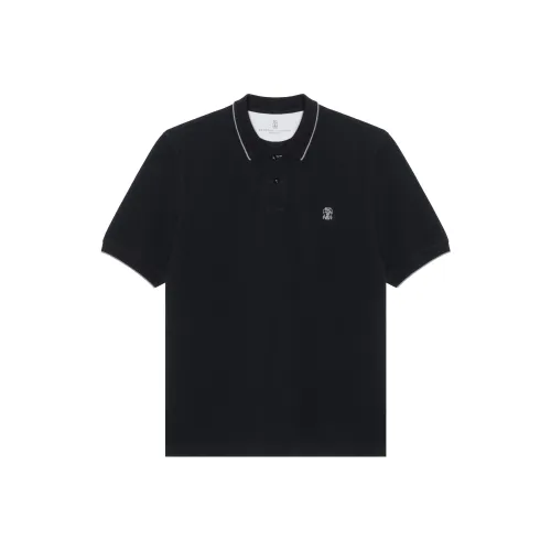 BRUNELLO CUCINELLI Черная мужская поло
