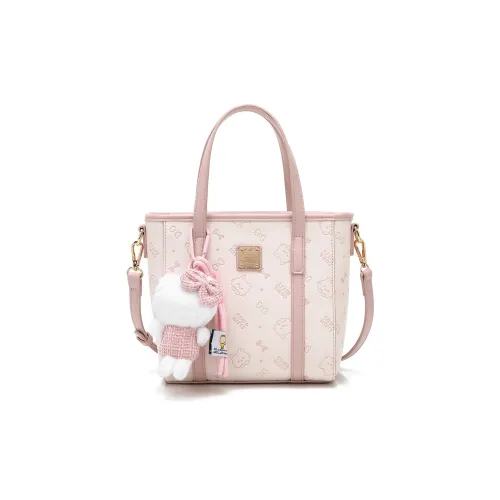 NOMK ПУ (полиуретан) Одно плечо Сумка Женская Вишневый цветок Розовый Розовый