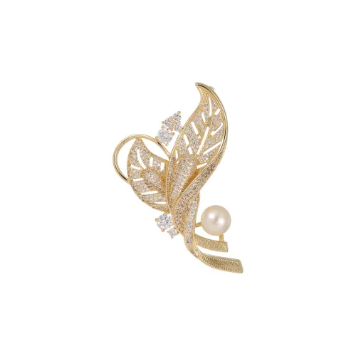 Фиолетовые синтетические кубические циркониевые брошки женские