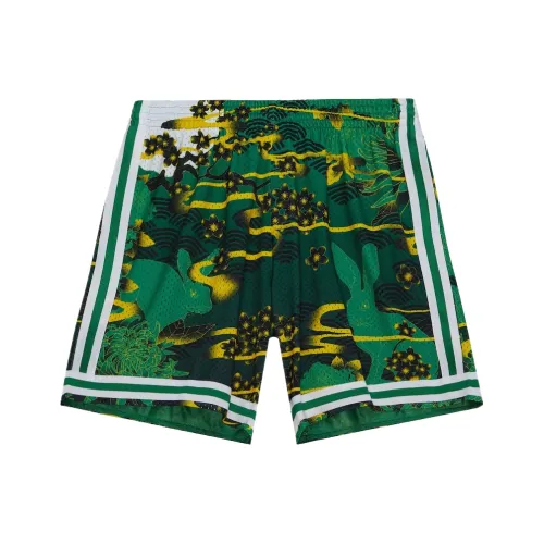 MITCHELL NESS Повседневные шорты Мужские Зеленые