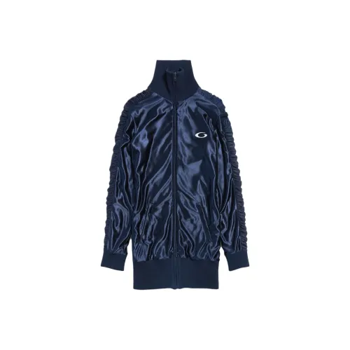 BALENCIAGA Морской синий Женские Длинные Платья с Рукавами
