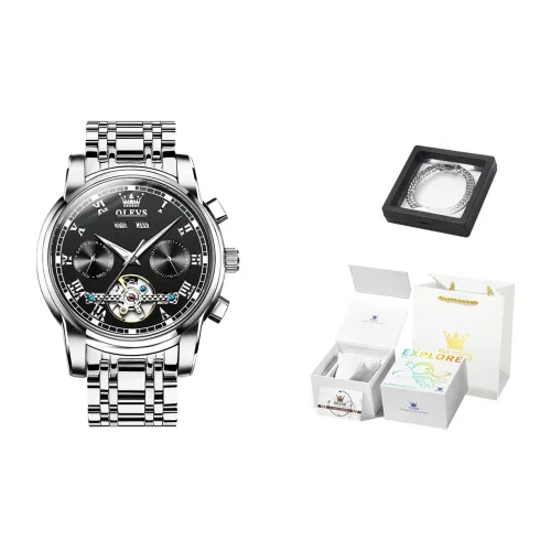 OLEVS Play The Cool Series Механические часы Мужские часы Черный циферблат