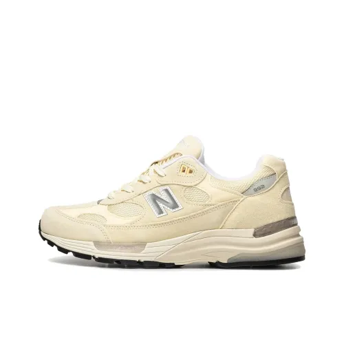New Balance NB 992 Устойчивый к истиранию Низкий Топ Повседневные Беговые кроссовки Унисекс Бежевый