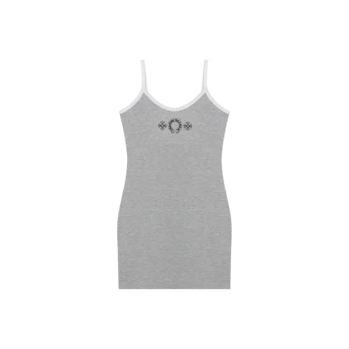 Chrome Hearts Slip Платье Женское Серое