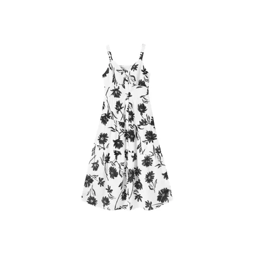 DIALOGUE Белый с черными цветами Женские Слиплатья