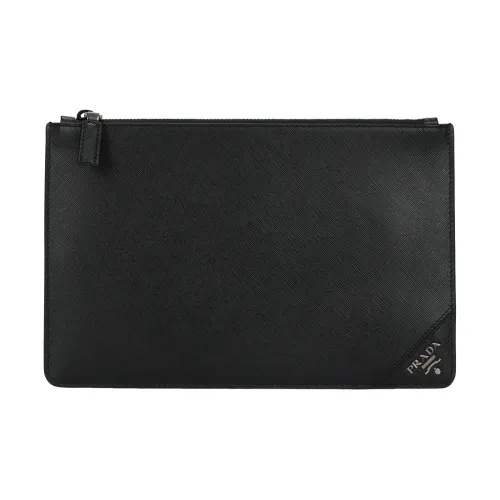 PRADA Клатч из коровьей кожи стандартный мужской черный