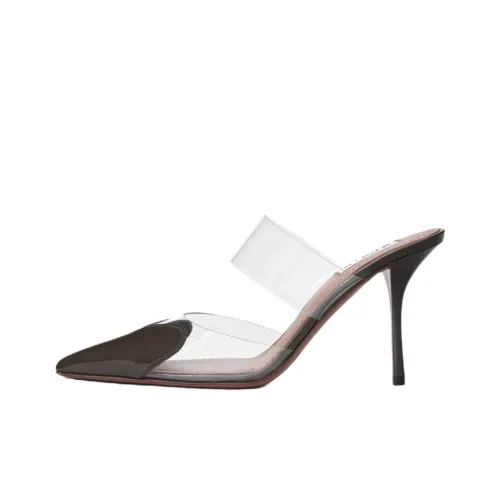 Alaia Домашние тапочки 9 см Женские Темно-коричневый