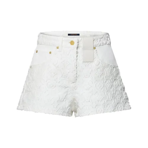 LOUIS VUITTON SS25 Джинсовые шорты Женские Белые