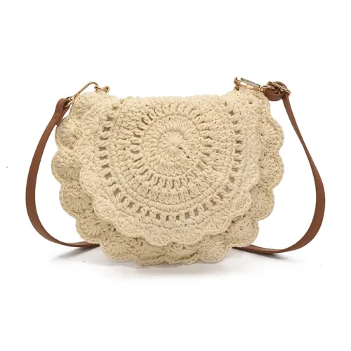 Kewuku Плетеные соломенные сумки через плечо сумка на плечо женская экрю коричневый