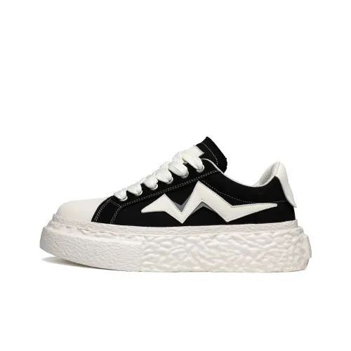 FAPAI Устойчивые к истиранию низкие кроссовки для скейтбординга унисекс черно-белые