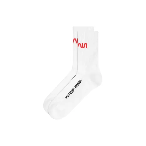 HERON PRESTON Белый и красный Унисекс MID Носки до икры