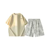 Комплект одежды (Абрикосовый топ + Светло-серый низ)