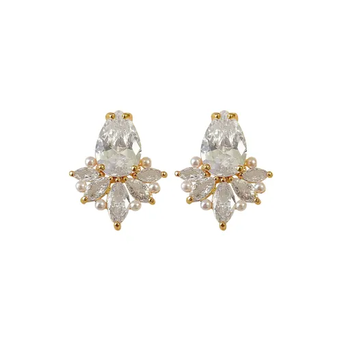 JOLLY SEASONS Серьги-гвоздики из меди женские