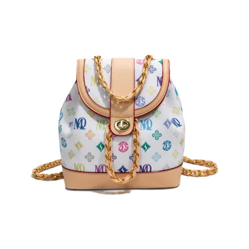 morellybear ПВХ Поливинилхлорид Рюкзак Женские Трехцветный Кофе