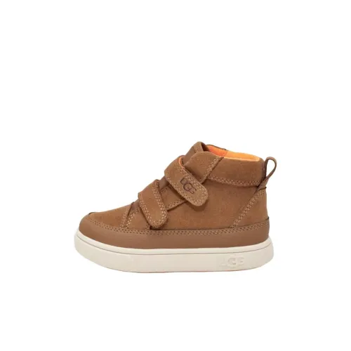 UGG Rennon II Slip-Resistant Abrasion-Resistant High Top Kids Lifestyle Shoes Коричневый для детей 3-7 лет
