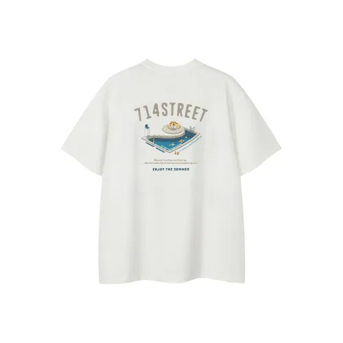 714STREET Cropped Loose Fit Friendly Leather Comfortable Couple 100% Cotton T-Shirt Unisex