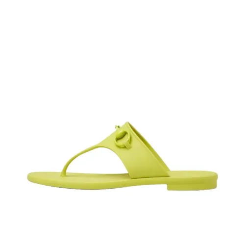 GUCCI Пряжка Horsebit Slip-Resistant Шлепанцы Женские Зеленые