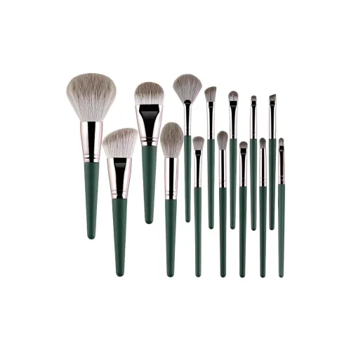 MAQINA Зеленый Ручка Кисти для макияжа Мягкий и Дружественный к коже 14 шт в упаковке