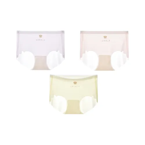 Top Melon Нижнее белье 3 упаковки [Светло-желтый + Вишневый цветок Розовый + Таро Фиолетовый] Подростки