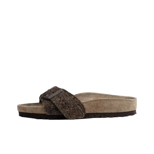 RICK OWENS совместный бренд x Birkenstock Madrid Резиновая подошва Устойчивая к истиранию Слипоны Женские Коричневый