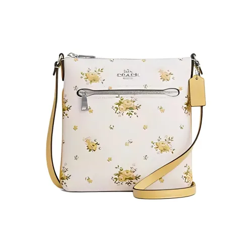 COACH Rowan Покрытый холст Сумка через плечо Мини Женская Розовая