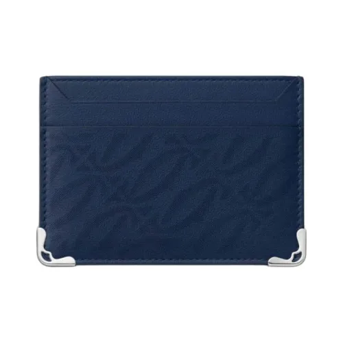 Cartier Must De Cartier Телячья кожа Держатель для карт Мужской Морской синий