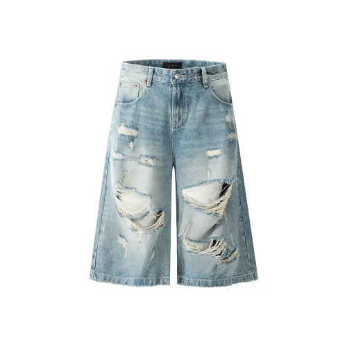NOAHGIGI Blue Men's Denim Shorts NOAHGIGI Синий Мужские Джинсовые Шорты