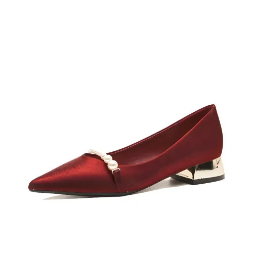 GOSO Грубый каблук Высокие каблуки 3 см Женские Красный