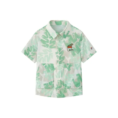 FILA KIDS x XIAOKONGLONGDAMAOXIAN Рубашка с принтом по всей поверхности для детей 3-7 лет