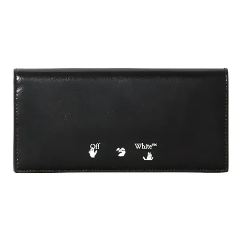 Off Белый Коровья кожа Картхолдер Кошелек Унисекс Черный