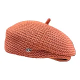 Двойная кольцевая пряжка, берет - апельсин