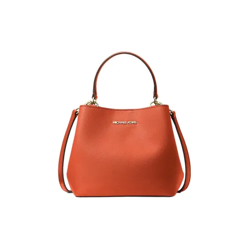 MICHAEL KORS Pratt Холст Плечевая Сумка Сумка Маленькая Женская Красный Глина