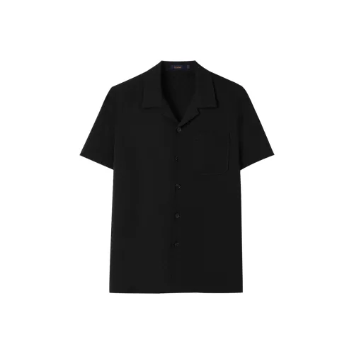 LUOZI Мужские черные рубашки