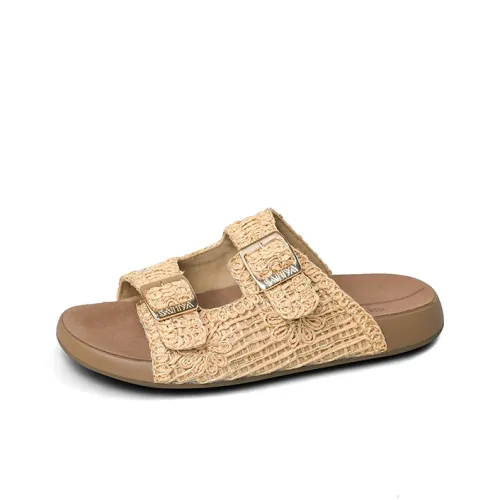 safiya Тихий Женские Летние Слипоны Birkenstock Стиль Обувь Женские Абрикос