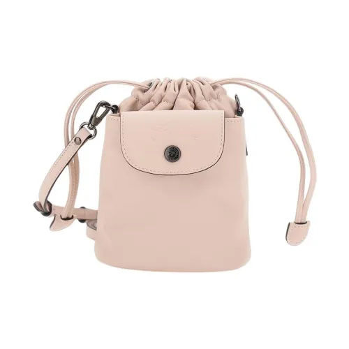 LONGCHAMP Le Pliage Xtra Коровья кожа Ведрообразные сумки Сумки через плечо Сумка через плечо Мини Женская Телесный