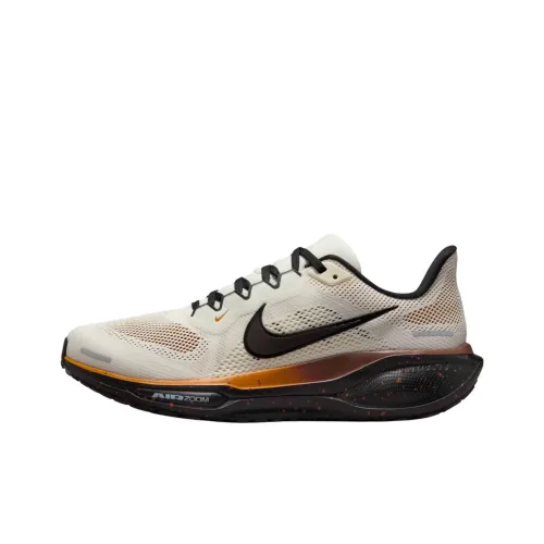 Nike Pegasus 41 Slip-resistant Abrasion-resistant Low Top Беговые кроссовки Мужские Розовые Коричневые